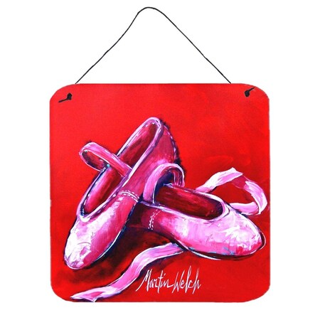Carolines Treasures Ballet Shoes Red Wall or Door Hanging Prints MW1306DS66